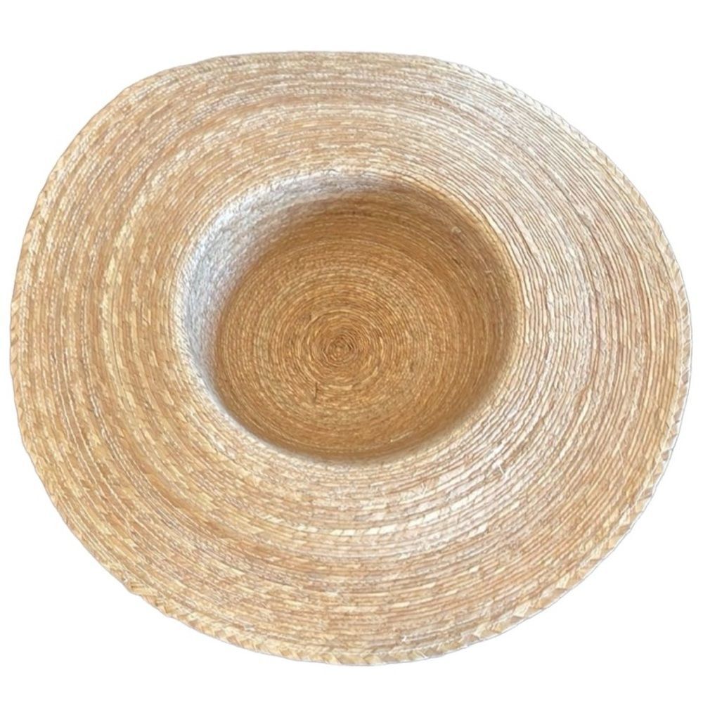 No Brand- Jute Summer Floppy Beach Hat with Flowers - Picture 4 of 7